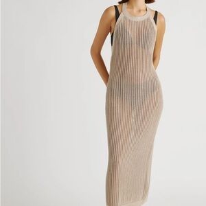 Quince Tan Knit Swim Coverup